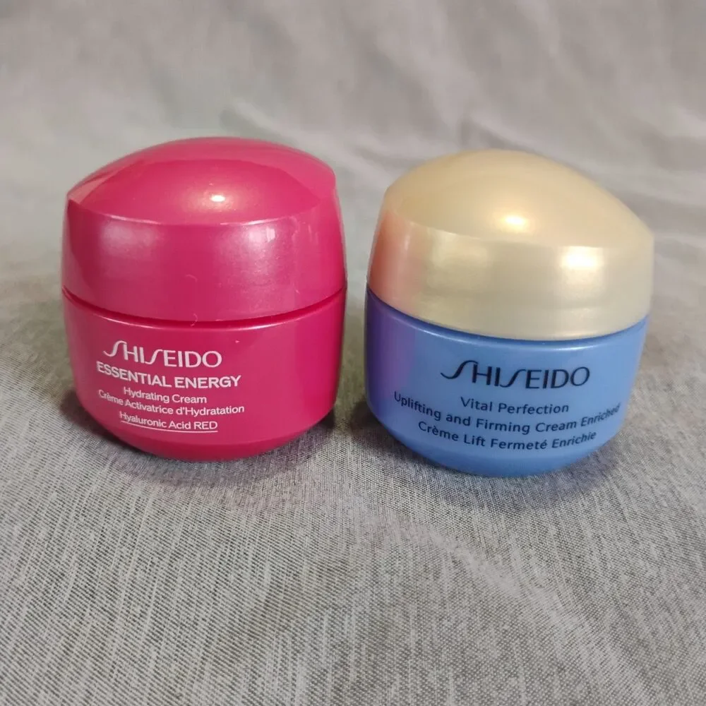 ​2 Shiseido Skincare Lot Essential Energy Hydrating Vital Perfection Cream 15ml
